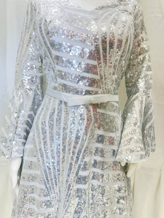 Net Extraordinary Wedding Dress (Silver)