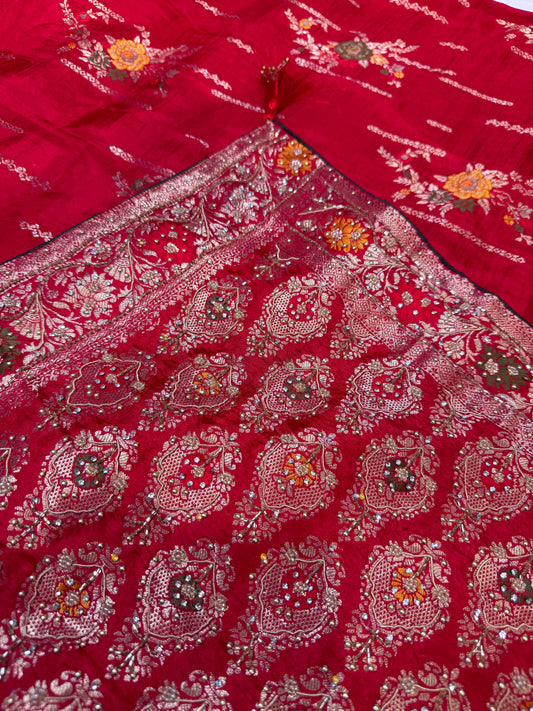 Bridal Silk Saree (Rani)