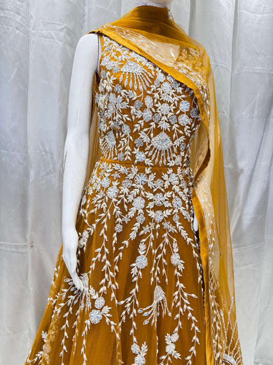 Net Engagement Gown (Mustard)