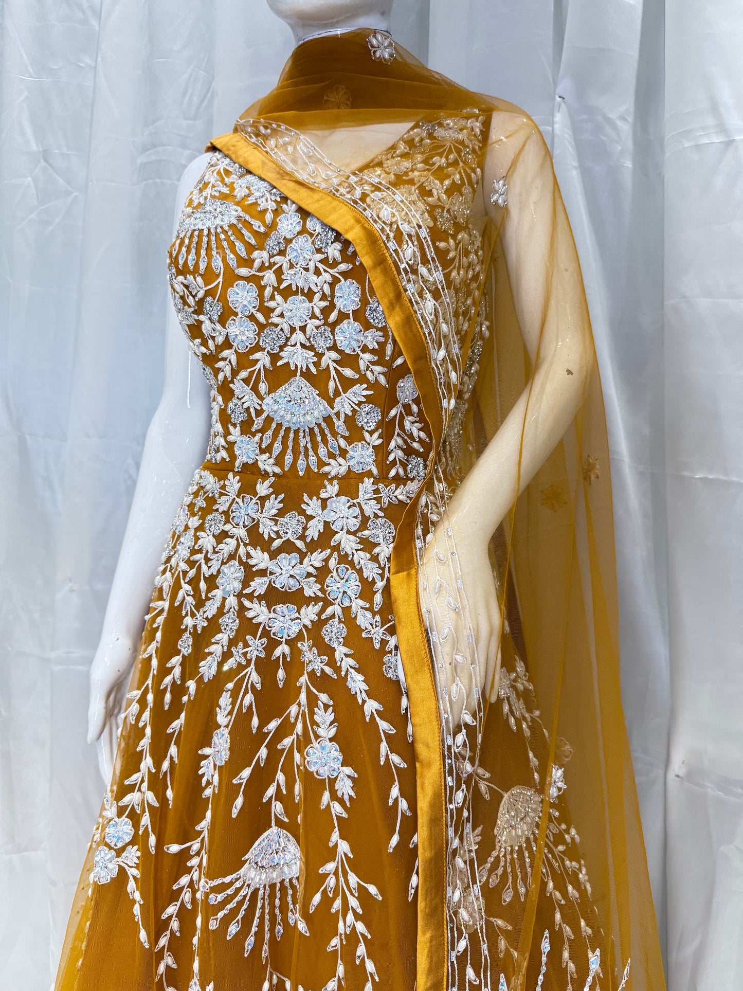 Net Engagement Gown (Mustard)