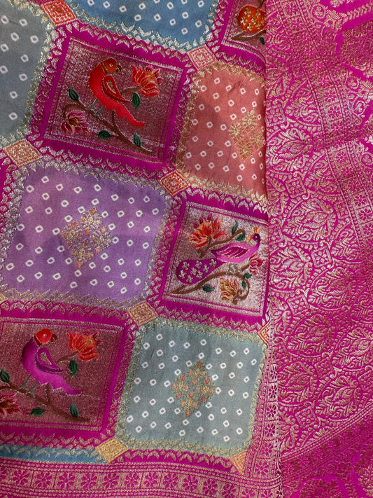 Rangkat Satin Silk Saree with Figure work