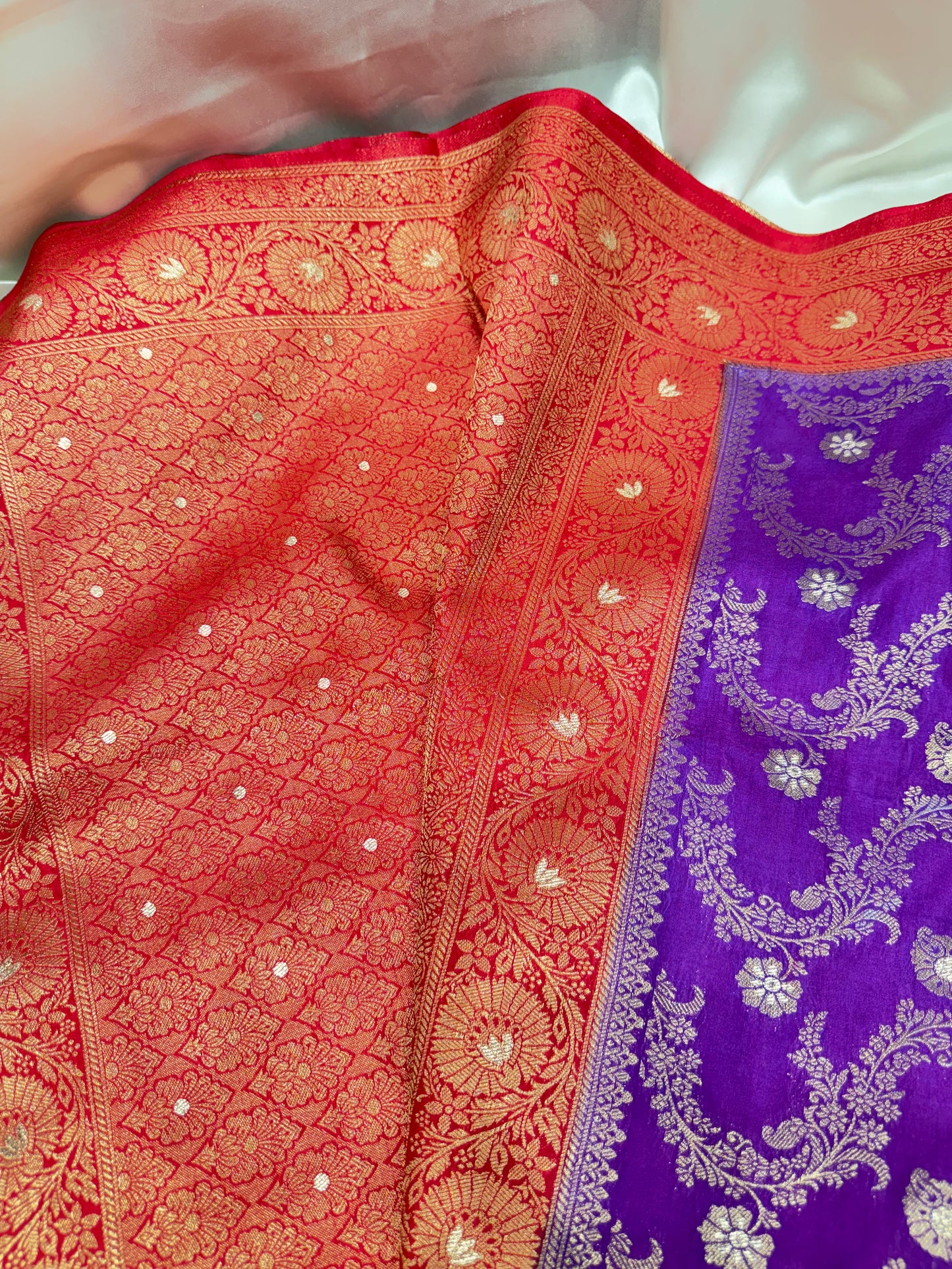 Fancy Silk Saree (Purple)
