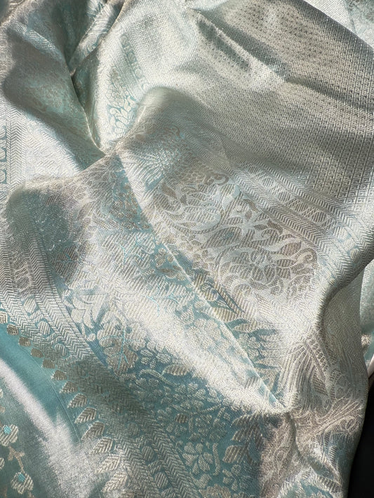 Tissue Silk Saree (Water Blue)