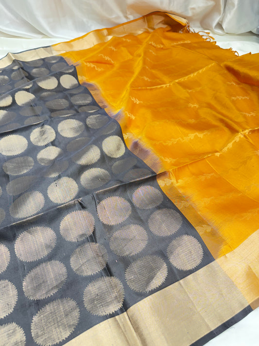 Kanjivaram Silk Saree (Mustard)