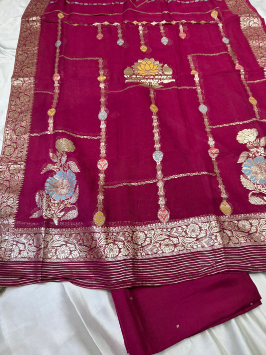 Designer Satin silk dress material