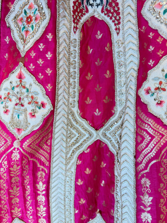 Multicolor Shade Lehenga (Rani with Pink)