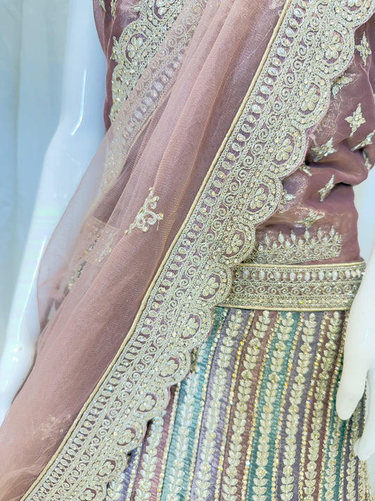 Multicolor Shade Lehenga (Beige)