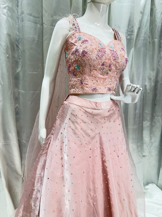 Fancy Crop Top (Ice Cream Peach)