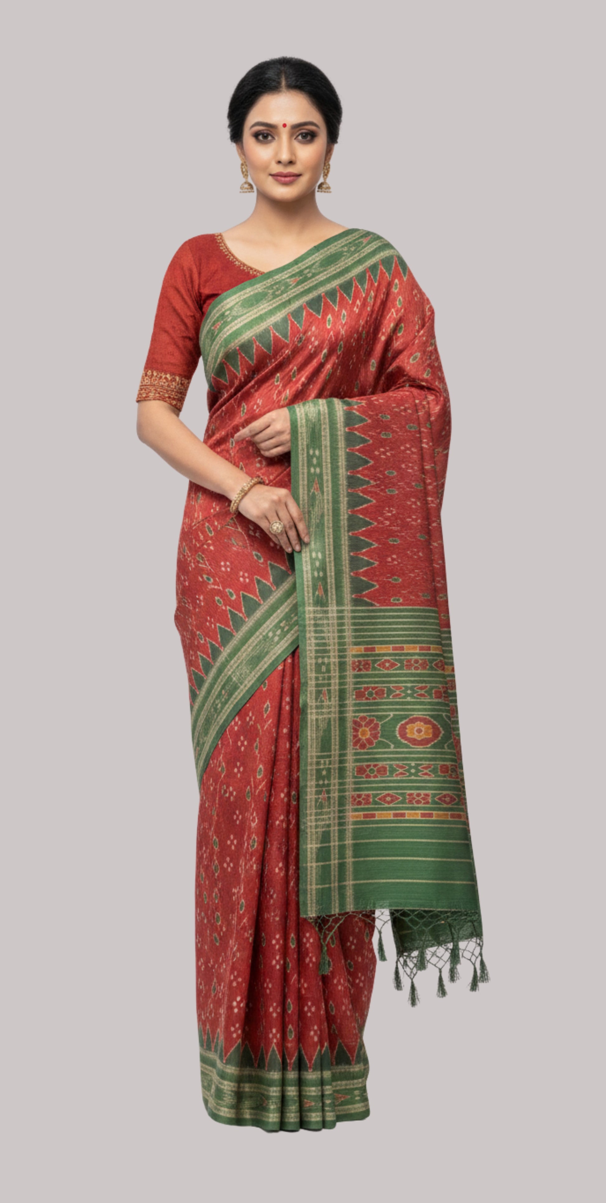 Summer silk saree ( Red Color )