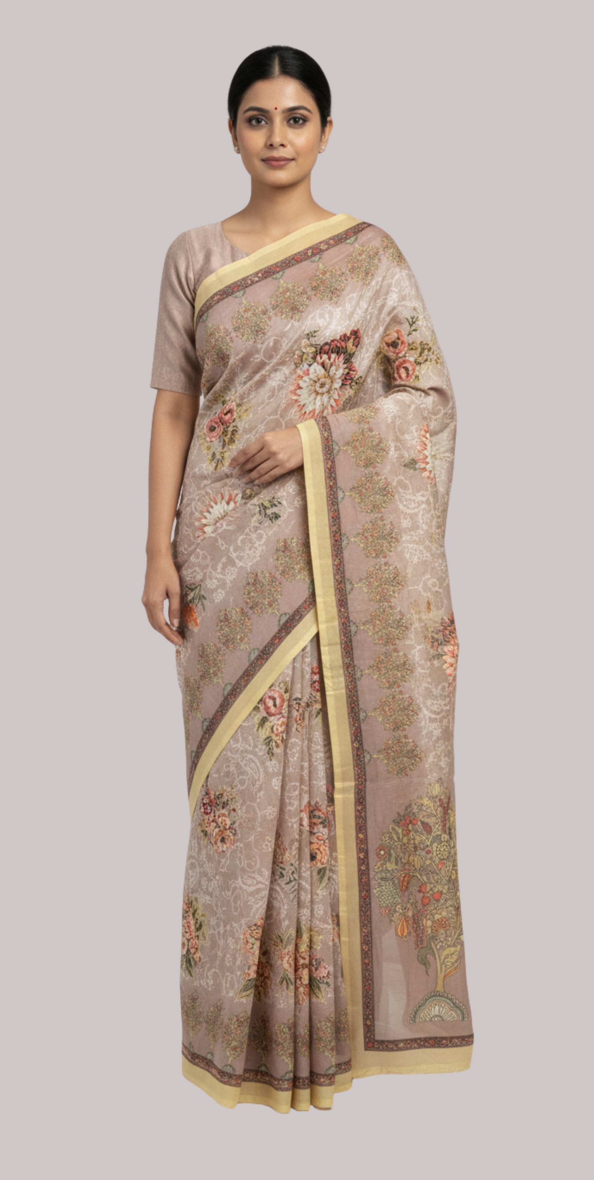 zipson cotton saree (Gold color)