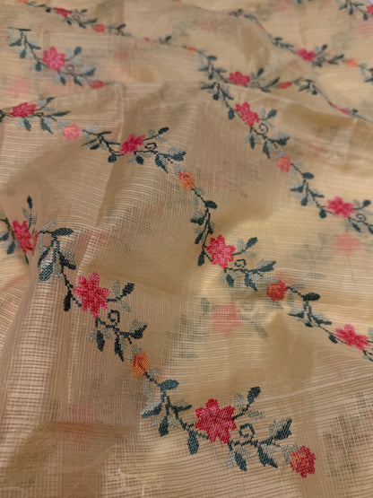 Kota Silk Dress Material (Lemon Yellow)
