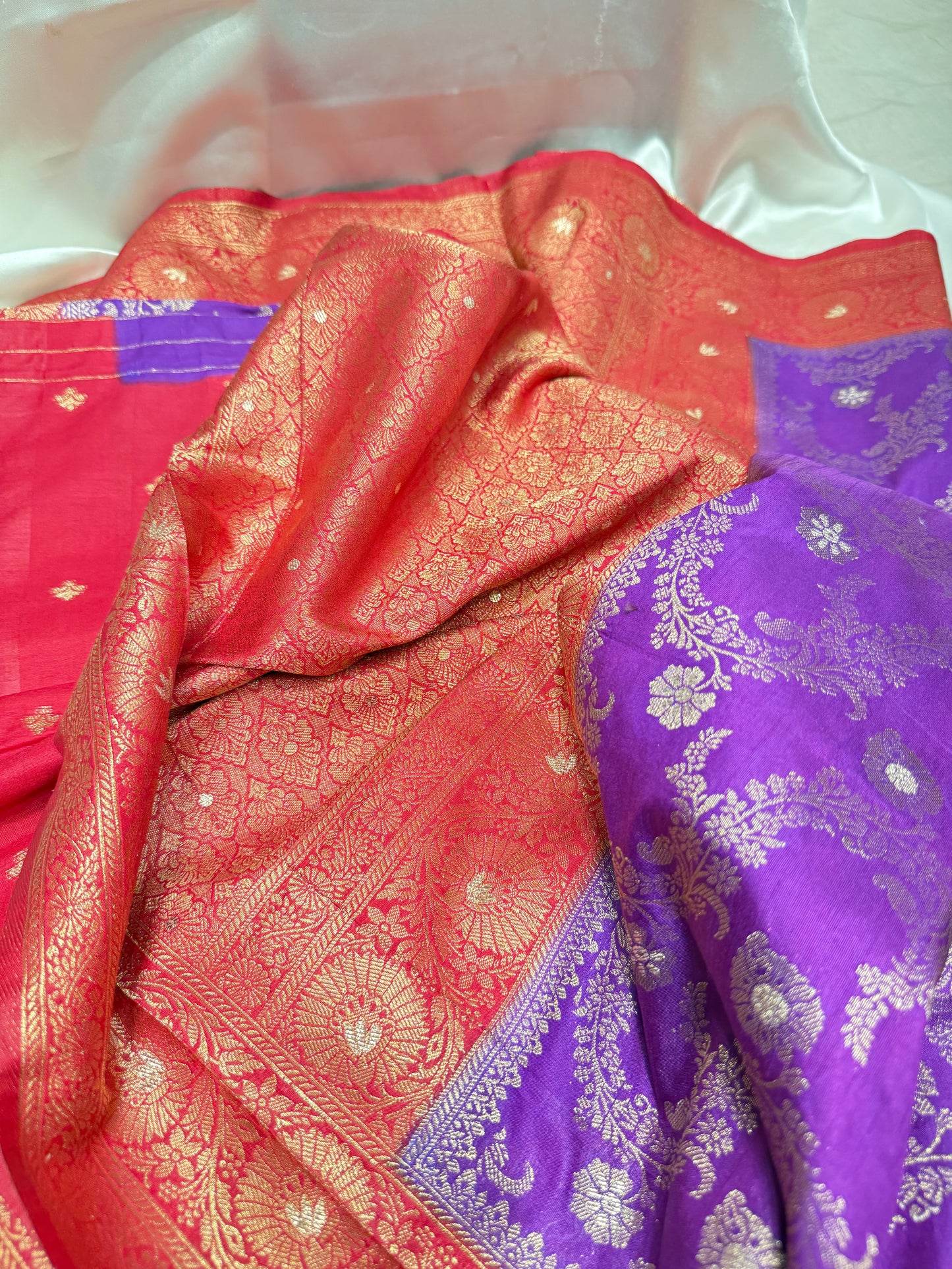 Fancy Silk Saree (Purple)