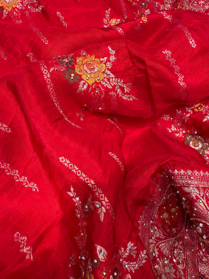 Bridal Silk Saree (Rani)
