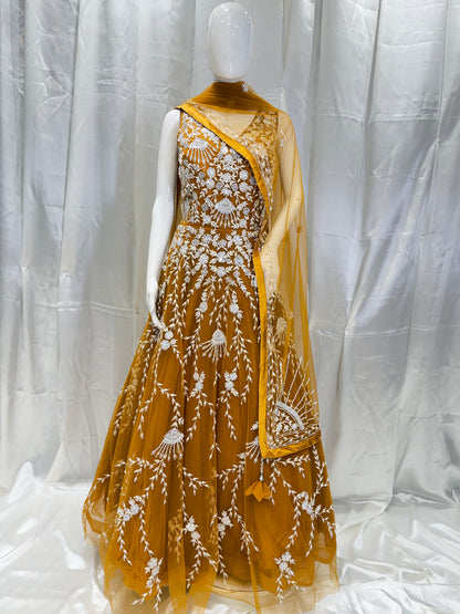 Net Engagement Gown (Mustard)