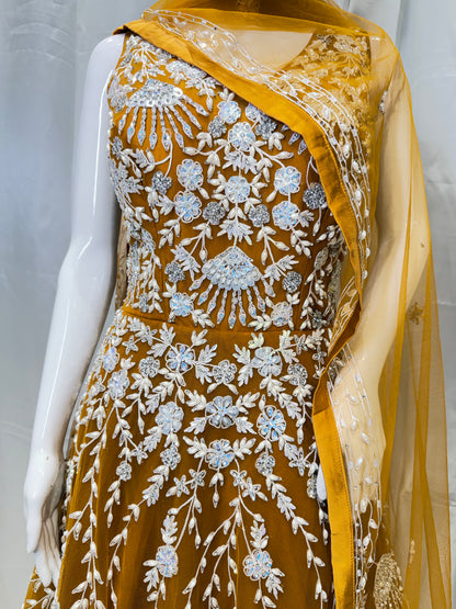 Net Engagement Gown (Mustard)