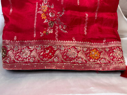 Bridal Silk Saree (Rani)