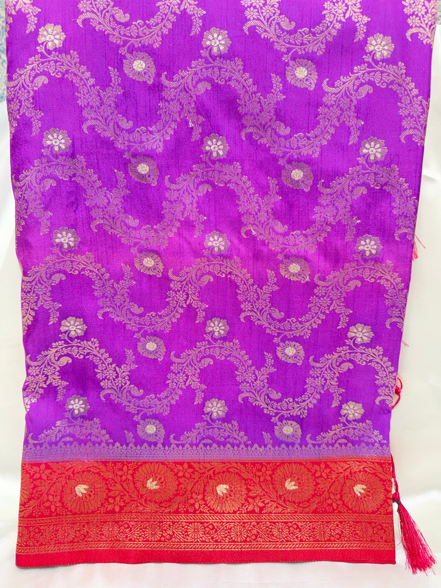 Fancy Silk Saree (Purple)