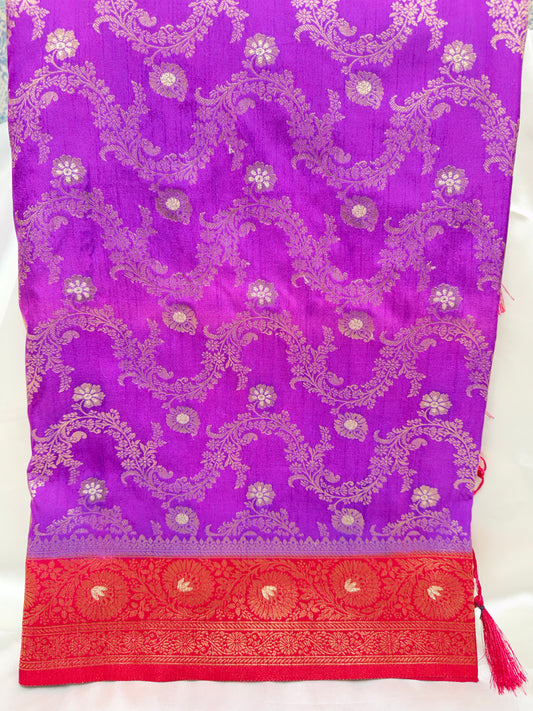Fancy Silk Saree (Purple)