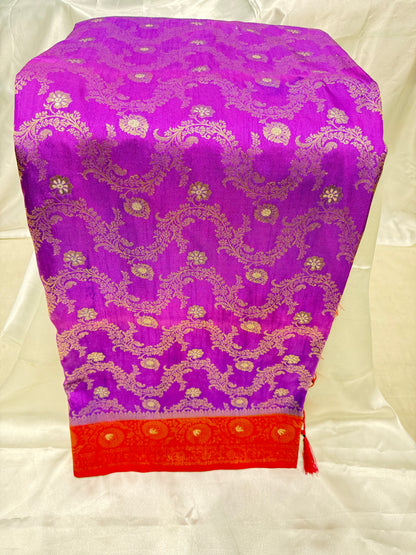 Fancy Silk Saree (Purple)
