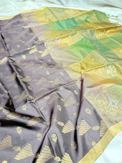 Kanjivaram Silk Saree (Brown)