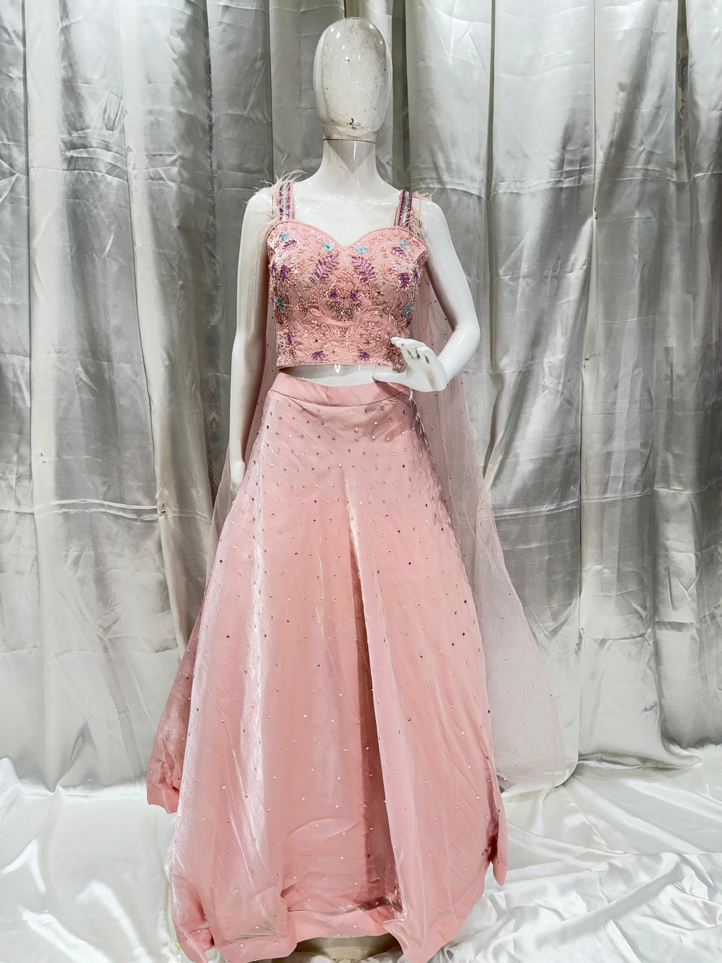 Fancy Crop Top (Ice Cream Peach)