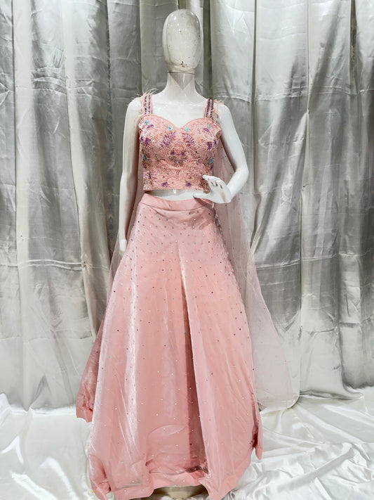 Fancy Crop Top (Ice Cream Peach)