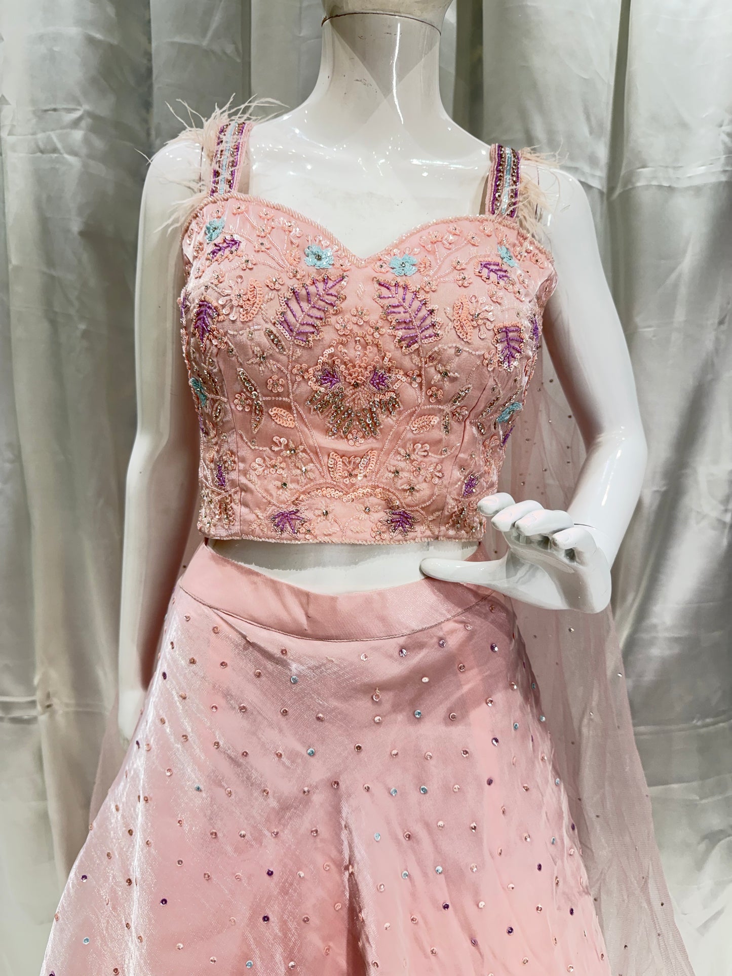 Fancy Crop Top (Ice Cream Peach)
