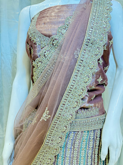 Multicolor Shade Lehenga (Beige)