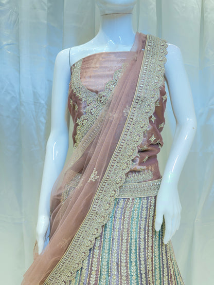 Multicolor Shade Lehenga (Beige)