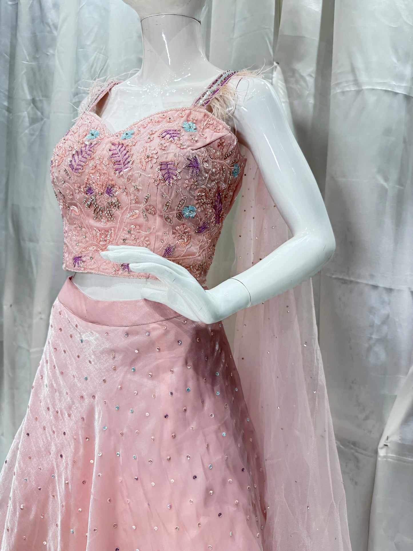 Fancy Crop Top (Ice Cream Peach)