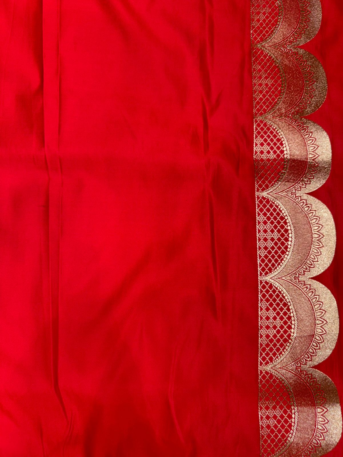 Pure katan silk wedding saree color red