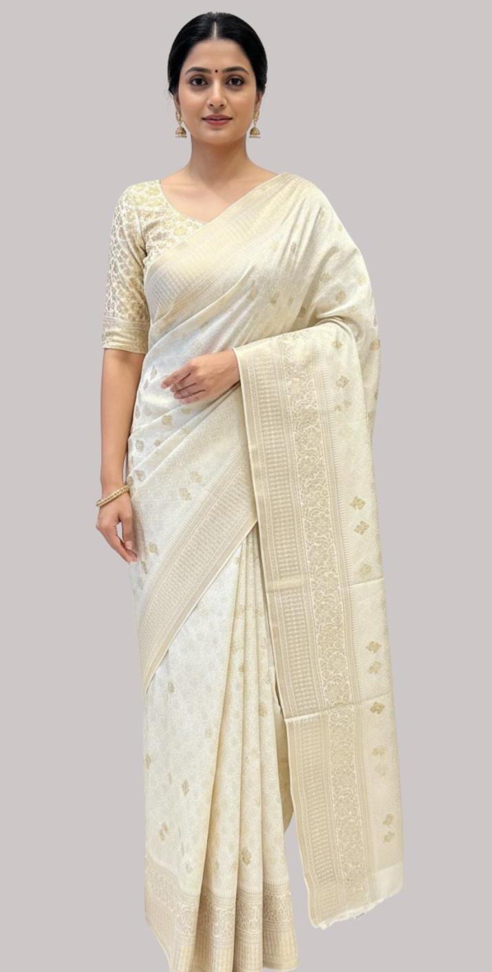 Banarasi tissue silk saree (Gold color )