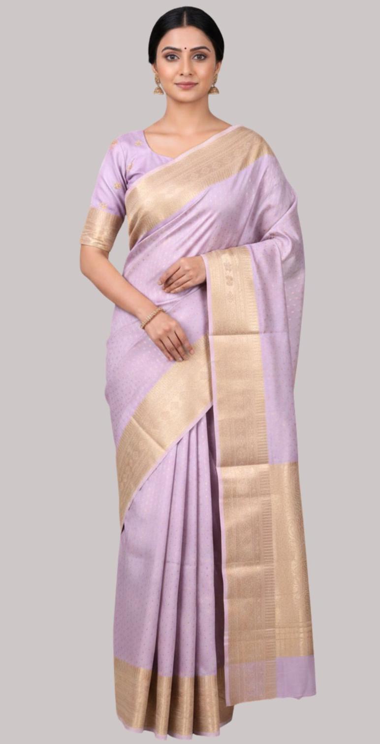 Banarasi Doria fancy silk saree (Mauve color )