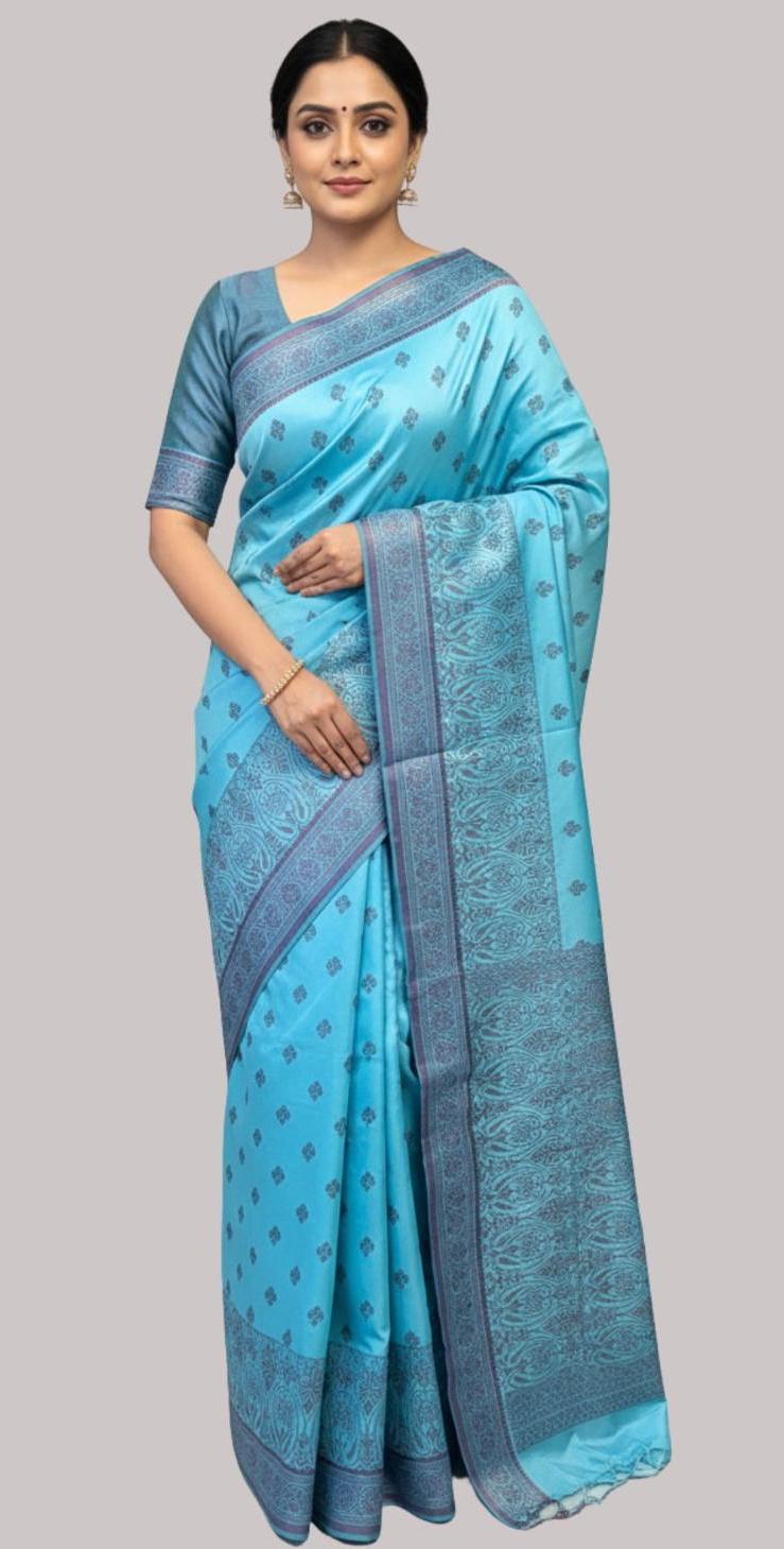 Banarasi Kosha silk saree (Sky Blue )