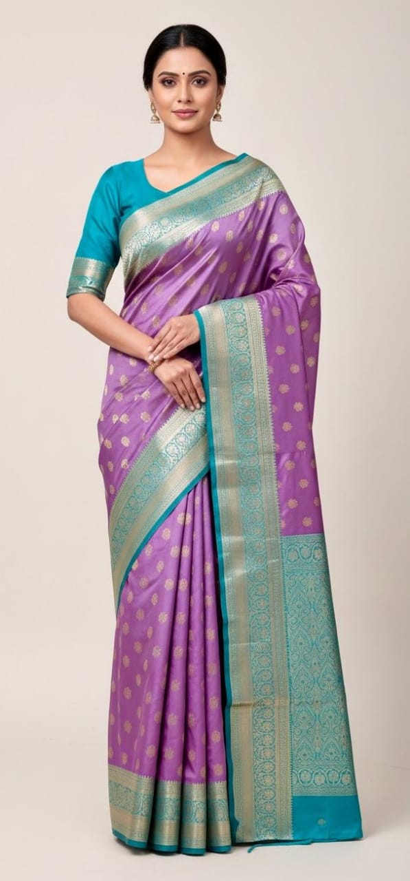 Banarasi manual silk saree ( purple color )