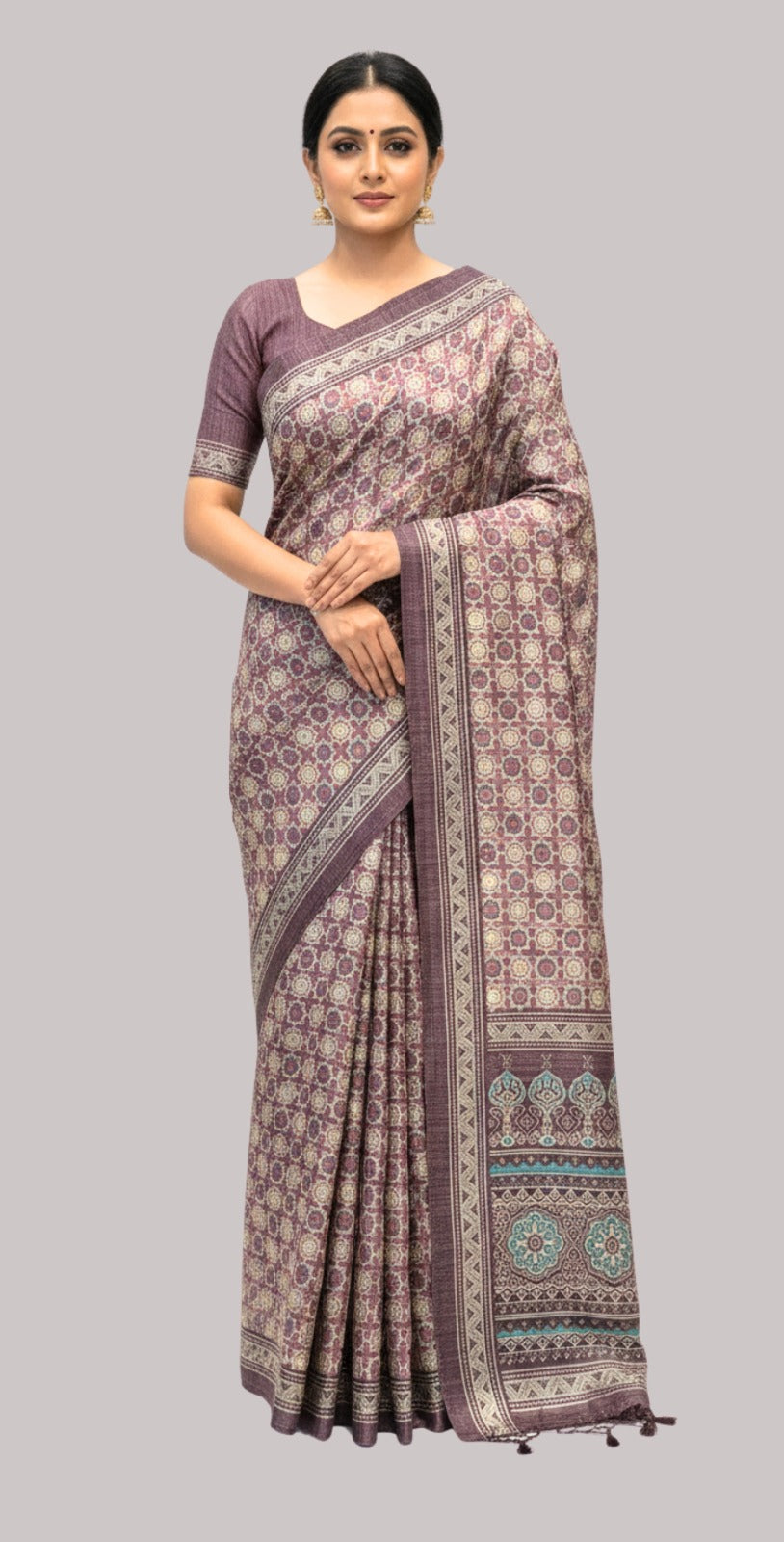 Summer silk  saree ( Beige Coffe Color)