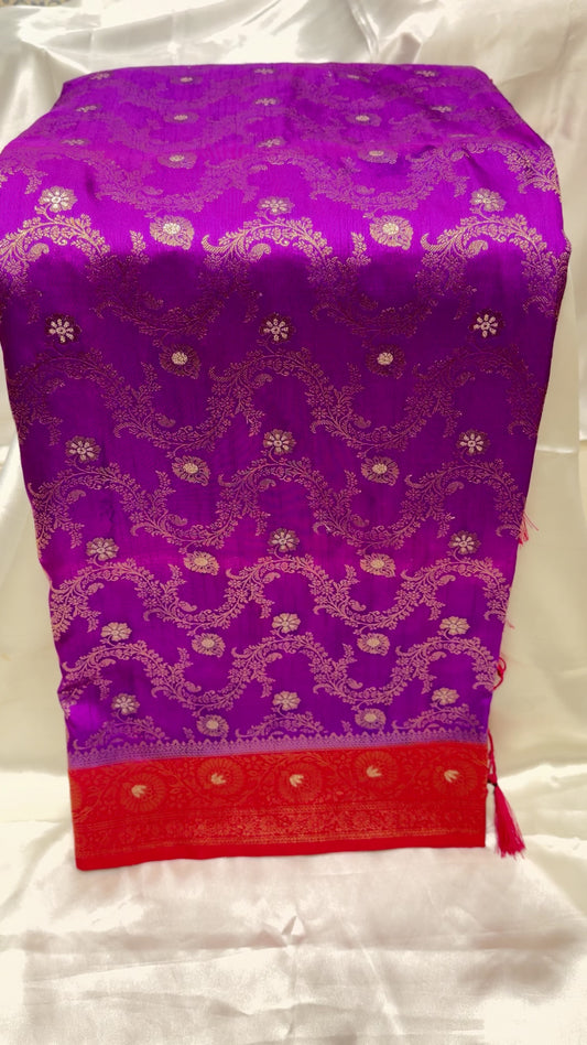 Fancy Silk Saree (Purple)